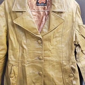 wild west vintage leather coat L